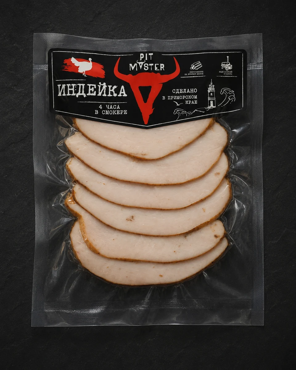 Нарезка филе индейки PIT MASTER в фирменной упаковке